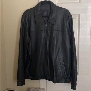 JOS A. BANK BLACK LEATHER JACKET